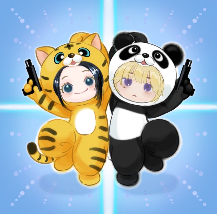 fukagawa mahiro and sugimoto chisato (baby walkure) drawn by zpyzephyr