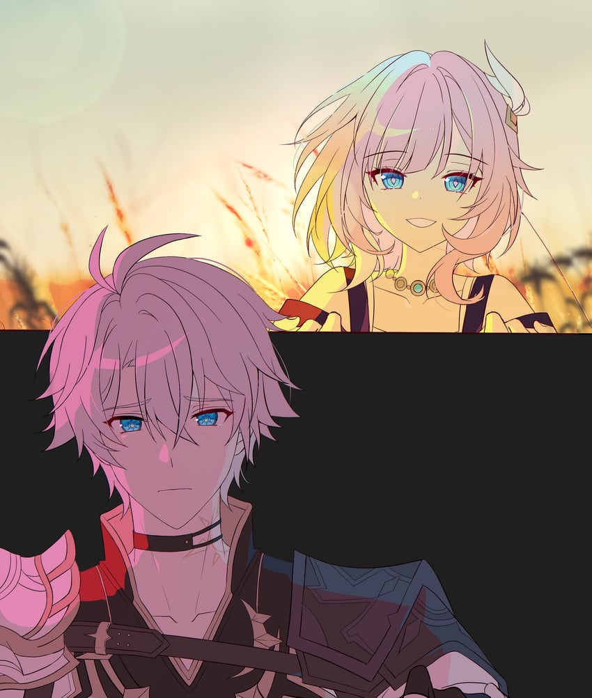 phainon and cyrene (honkai and 1 more) drawn by mabugeki_dubu