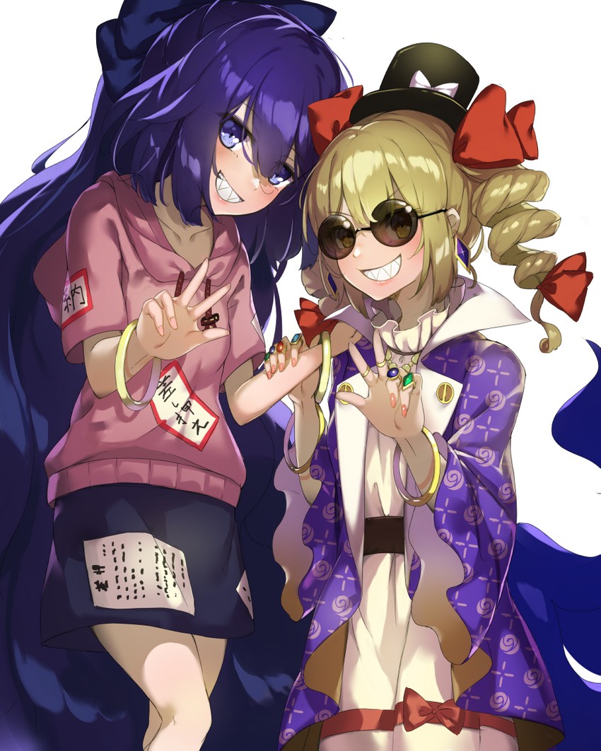 yorigami shion and yorigami jo'on (touhou) drawn by piyodesu