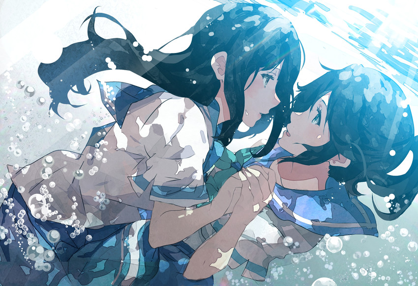 yoroizuka mizore and kasaki nozomi (hibike! euphonium and 1 more) drawn by kataru_(ubw-emiya)