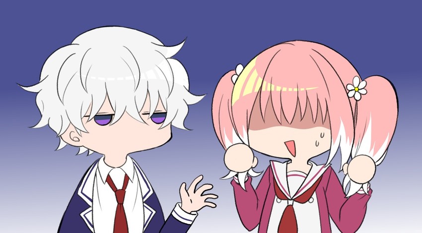 hiiragi nana and onodera kyouya (munou na nana) drawn by yukisa