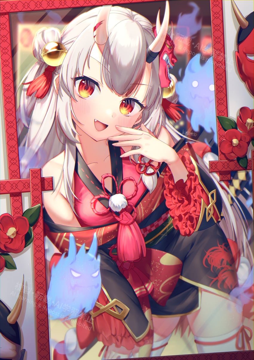 nakiri ayame, shiranui, and karma (hololive) drawn by kirisaki_shuusei