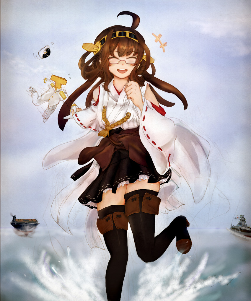 admiral, kongou, and t-head admiral (kantai collection) drawn by windhide