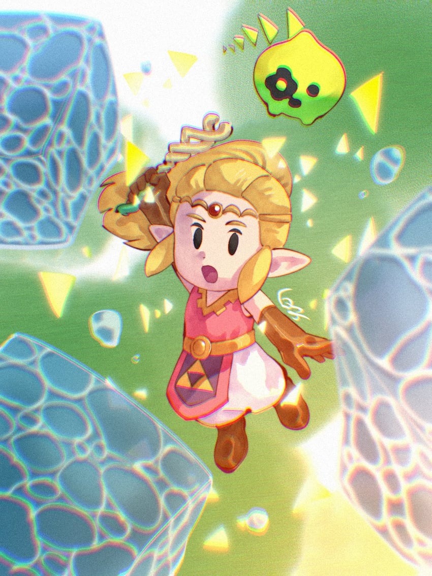 princess zelda and tri (the legend of zelda and 1 more) drawn by shirako_(kirupi)