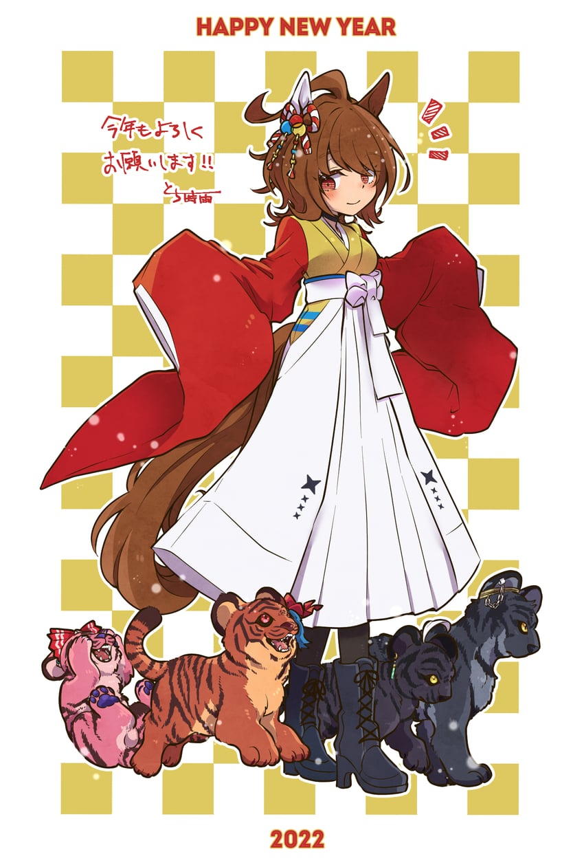 agnes tachyon, manhattan cafe, daiwa scarlet, agnes digital, and air shakur (umamusume) drawn by torasigure