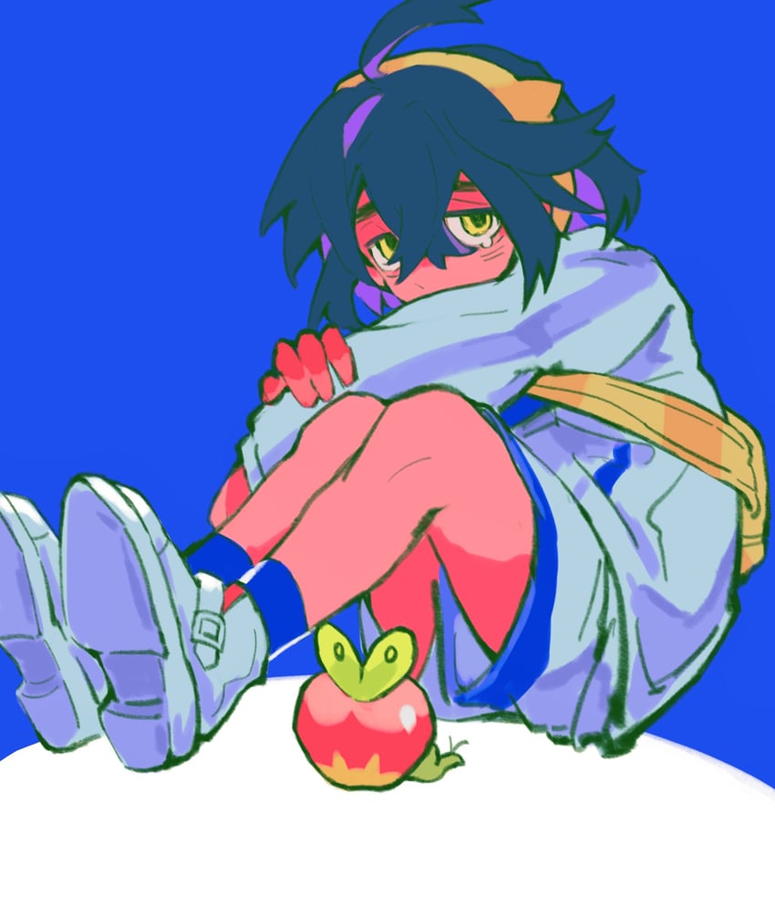 kieran and applin (pokemon and 1 more) drawn by zhoumoujintian