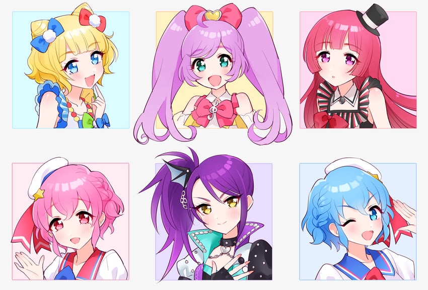 manaka laala, minami mirei, reona west, dorothy west, toudou shion, and 1 more (pretty series and 1 more) drawn by oshiri_(o4ritarou)