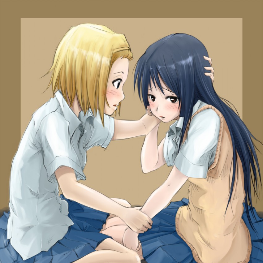 akiyama mio and tainaka ritsu (k-on!) drawn by dokyuu_afro