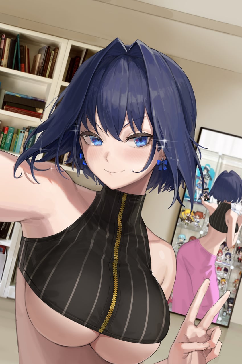 fate testarossa, ouro kronii, nakano azusa, takamachi nanoha, nishikino maki, and 3 more (hololive and 7 more) drawn by maenoo