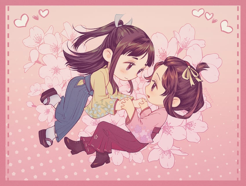 susato mikotoba and rei membami (ace attorney and 1 more) drawn by kaze_(yznyttdgs)