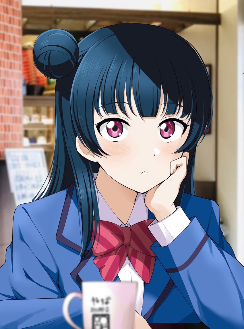 tsushima yoshiko (love live! and 2 more) drawn by barkhorn0331
