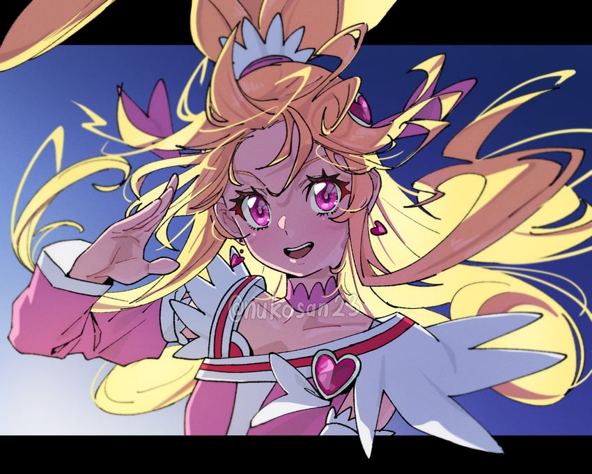 aida mana and cure heart (precure and 1 more) drawn by nukosann