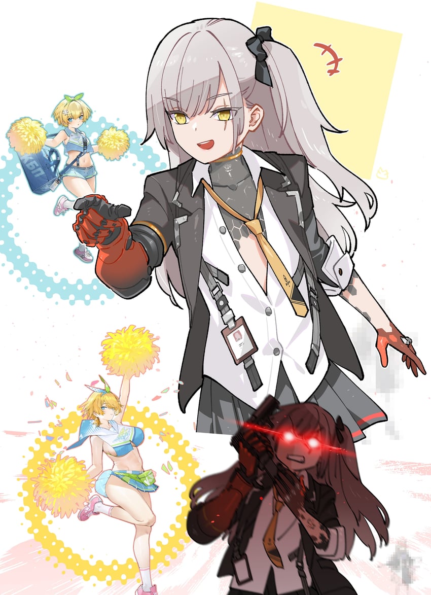 ump45, leva, nikketa, and vsk-94 (girls' frontline and 2 more) drawn by miharu_(cgsky)