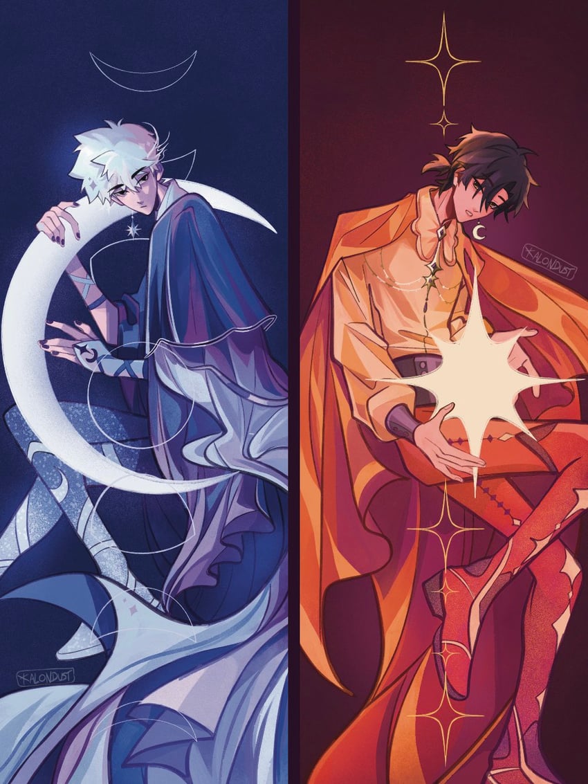 cheng xiaoshi and lu guang (shiguang dailiren) drawn by kalondust