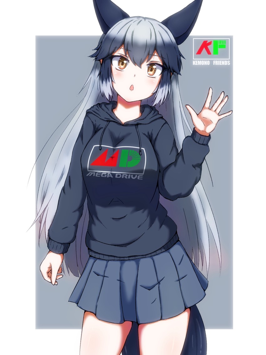 silver fox (kemono friends and 1 more) drawn by nyaru_(pixiv43108714)