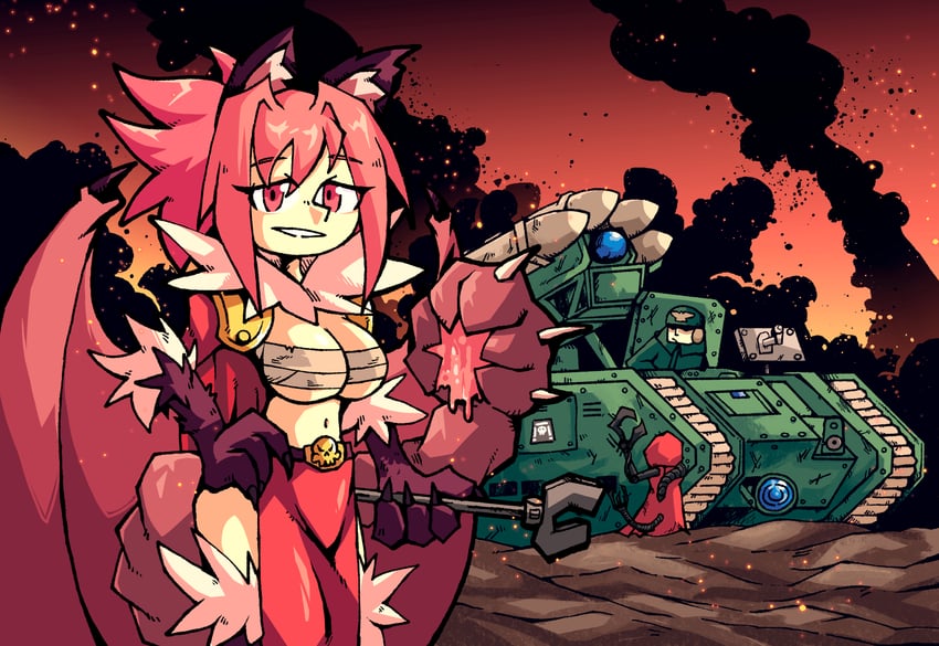 adeptus mechanicus and manticore (monster girl encyclopedia and 1 more) drawn by setz
