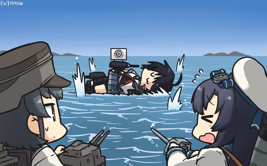 kako, matsuwa, arare, kako kai ni, teruyof, and 2 more (kantai collection and 1 more) drawn by hamu_koutarou