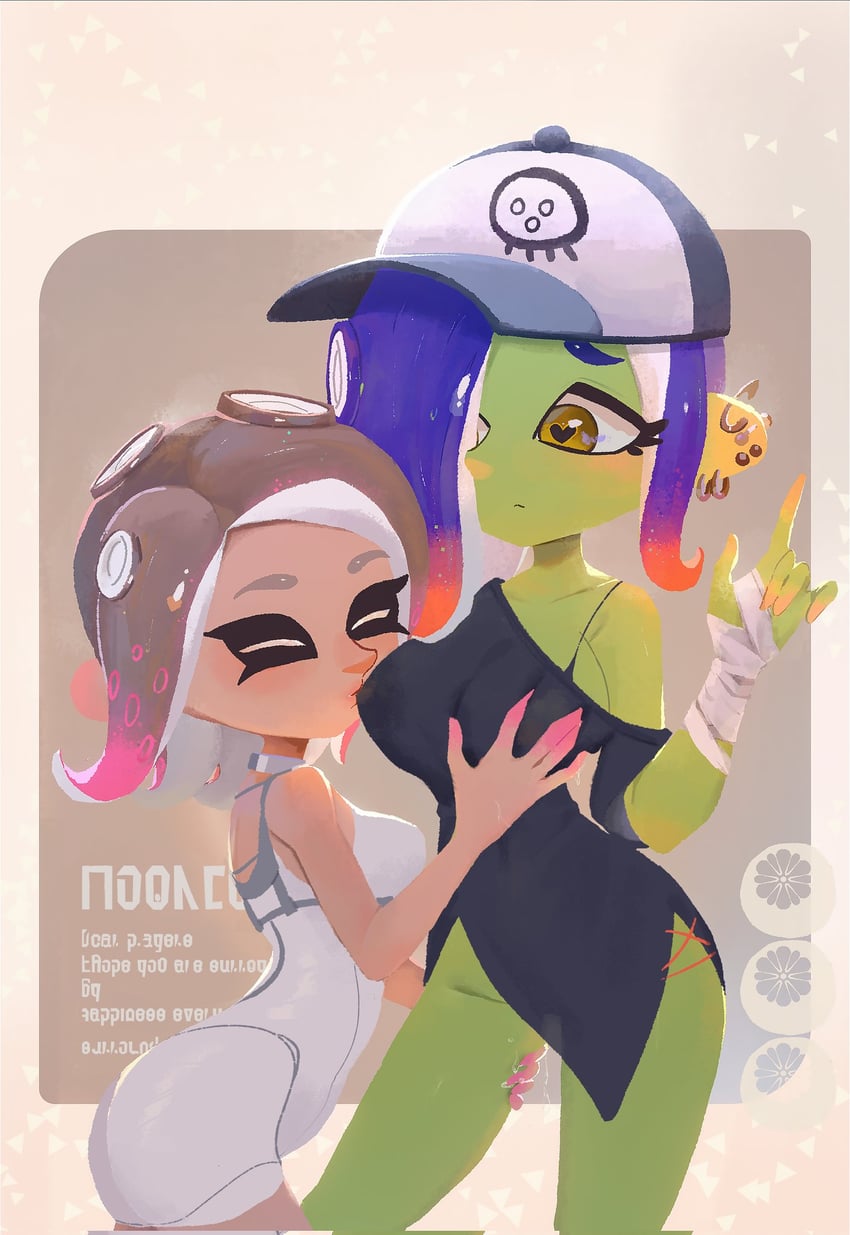 agent 8 and dedf1sh (splatoon and 1 more) drawn by zhang_tian57284