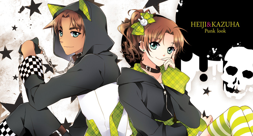 hattori heiji and tooyama kazuha (meitantei conan) drawn by mca_(dessert_candy)