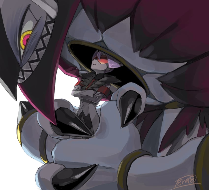 hoopa and lear (pokemon and 1 more) drawn by haraya