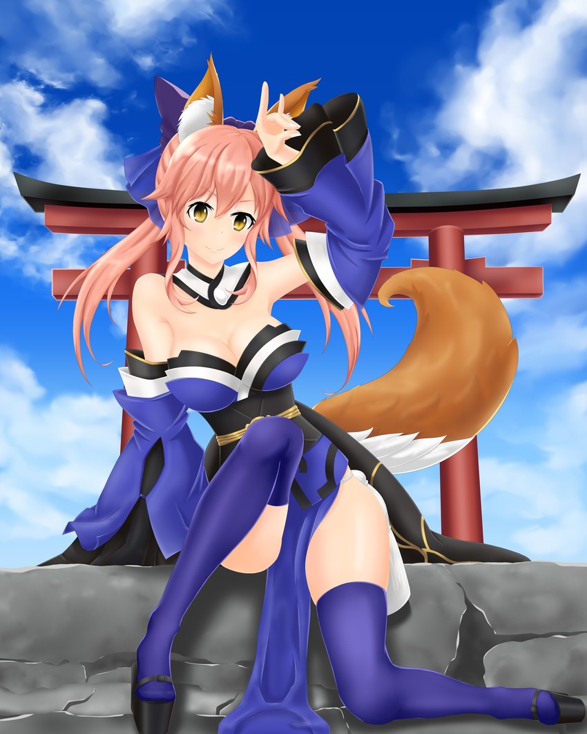 tamamo and tamamo no mae (fate and 3 more) drawn by kazkun-guitarboy