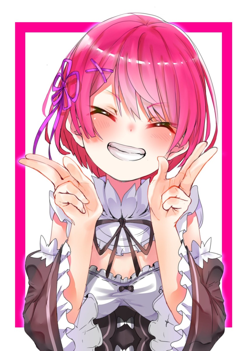 ram (re:zero kara hajimeru isekai seikatsu) drawn by edamame_(momonga0308)