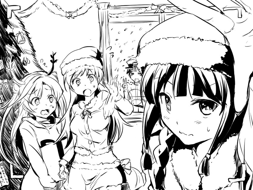 admiral, kitakami, ooi, and abukuma (kantai collection) drawn by gin'ichi_(akacia)