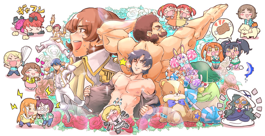 harune aira, amamiya rizumu, takamine mion, kurisu kaname, takigawa jun, and 15 more (pretty series and 2 more) drawn by shimetta_seiya and yamada_yamao