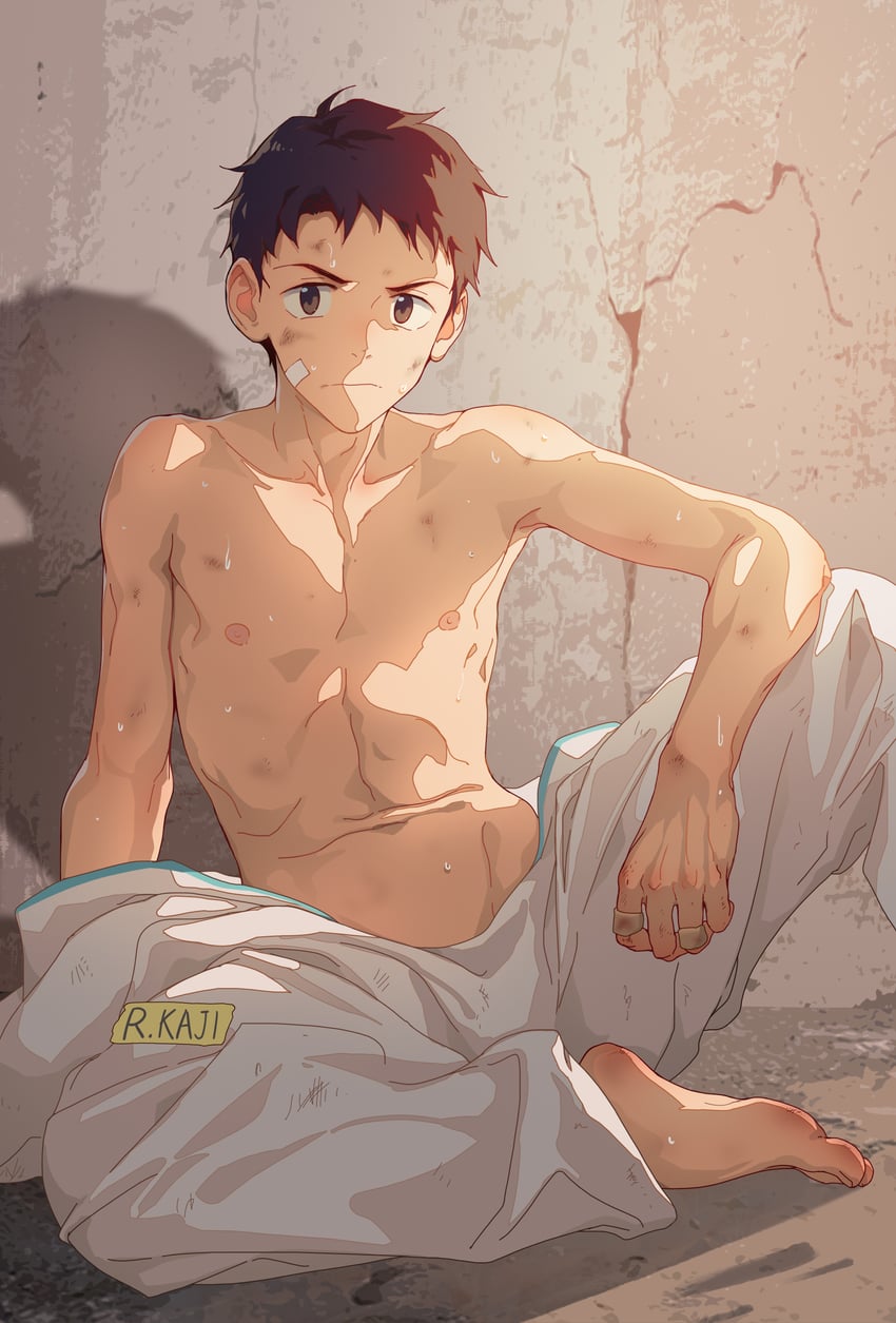 kaji ryouji jr. (neon genesis evangelion and 2 more) drawn by beitemian