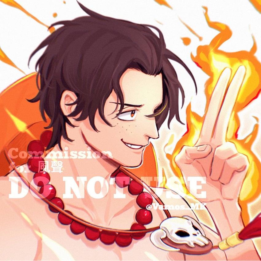 portgas d. ace (one piece) drawn by vamos_mk