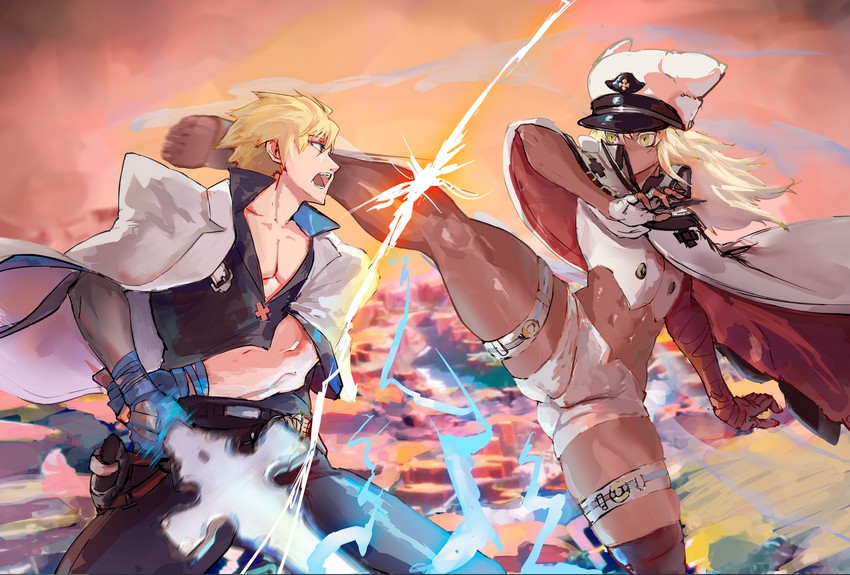 ramlethal valentine and ky kiske (guilty gear and 1 more) drawn by arqa