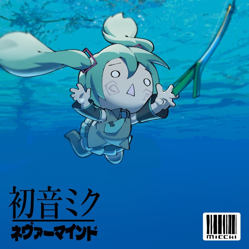hatsune miku and hachune miku (vocaloid and 2 more) drawn by swagamicchi