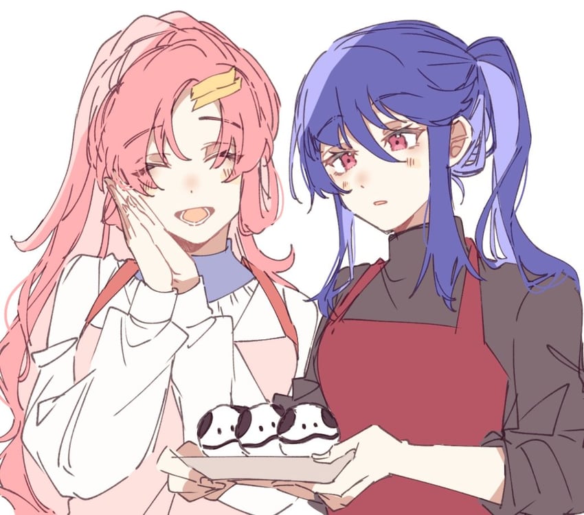 haro, lacus clyne, and ingrid tradoll (gundam and 2 more) drawn by er1ji6ou2004