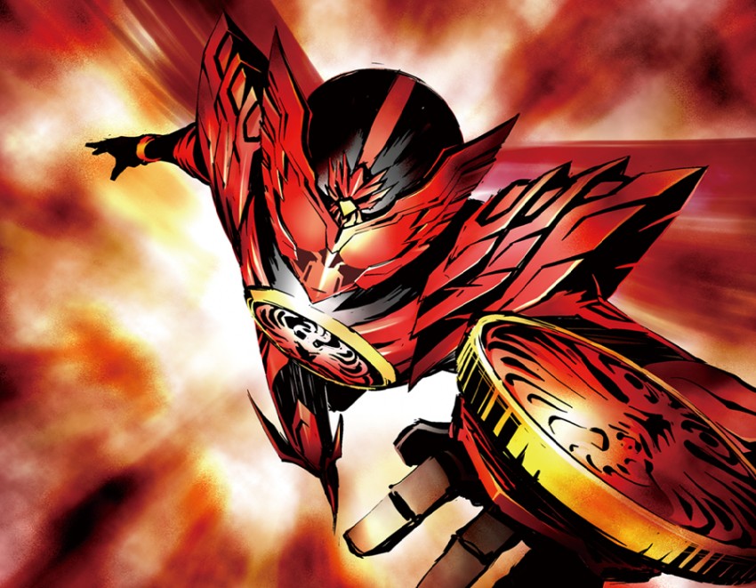 kamen rider ooo (kamen rider and 1 more) drawn by fujisawa_naoyuki