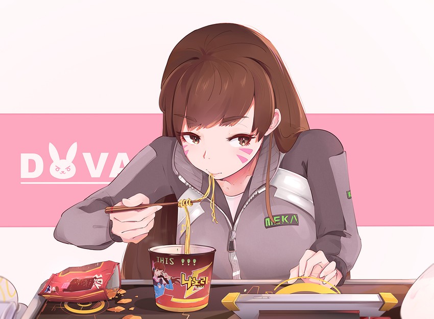 d.va and shooting star d.va (overwatch and 1 more) drawn by star-kiss