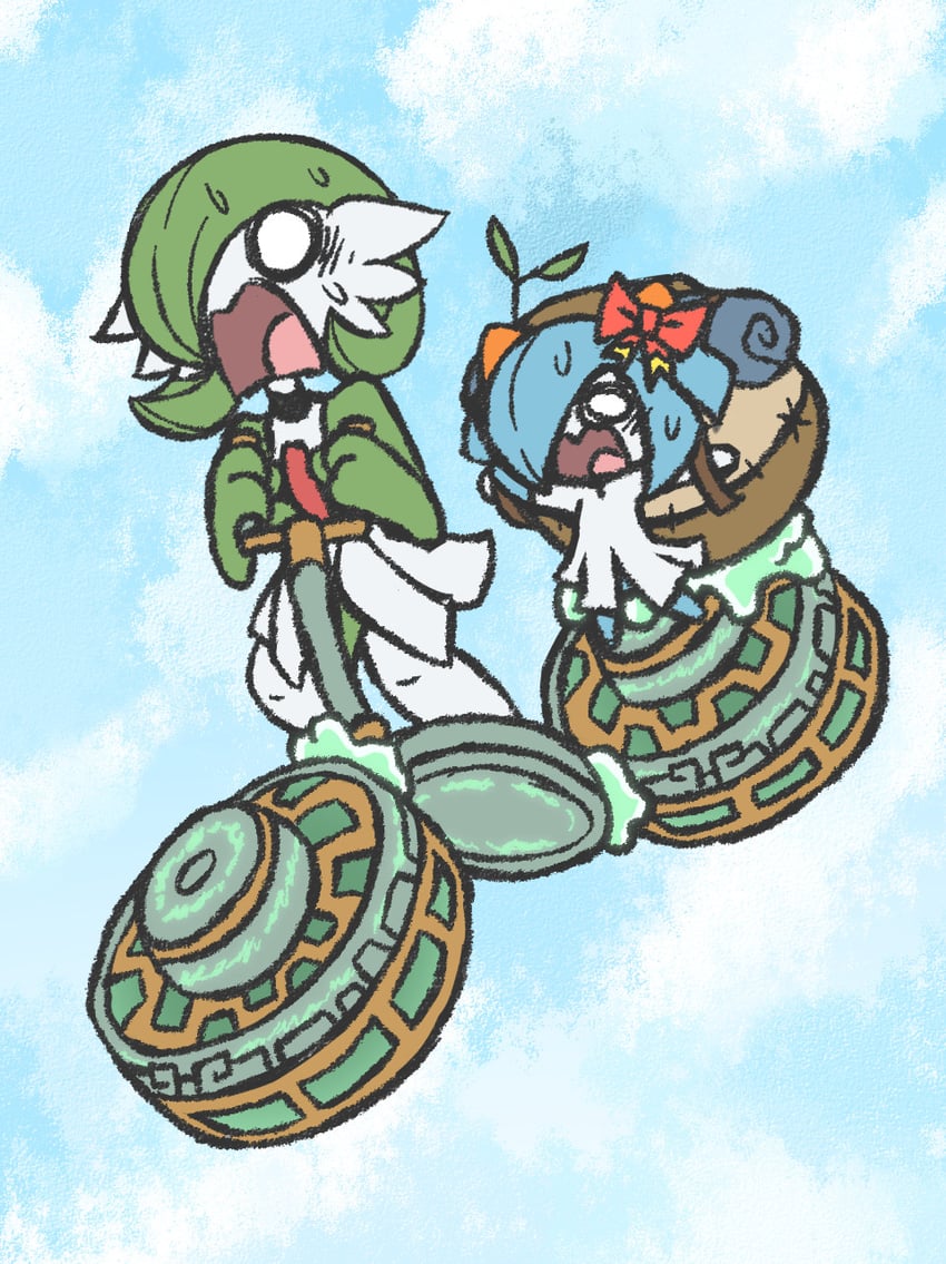 gardevoir, kirlia, airalin, and serene (pokemon and 2 more) drawn by rakkuguy