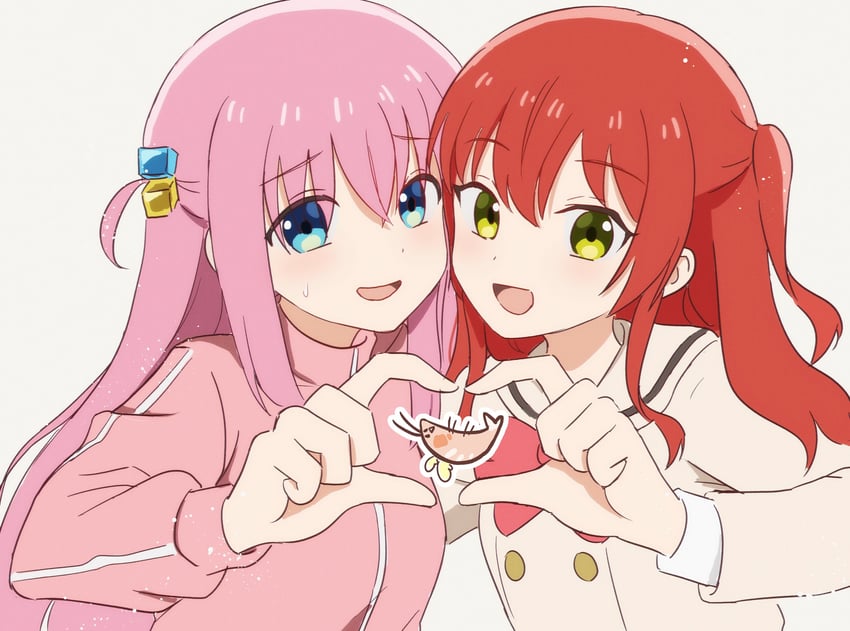 gotoh hitori and kita ikuyo (bocchi the rock!) drawn by krill55