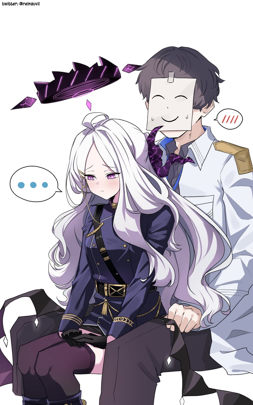 sensei, doodle sensei, and hina (blue archive) drawn by nauvvii