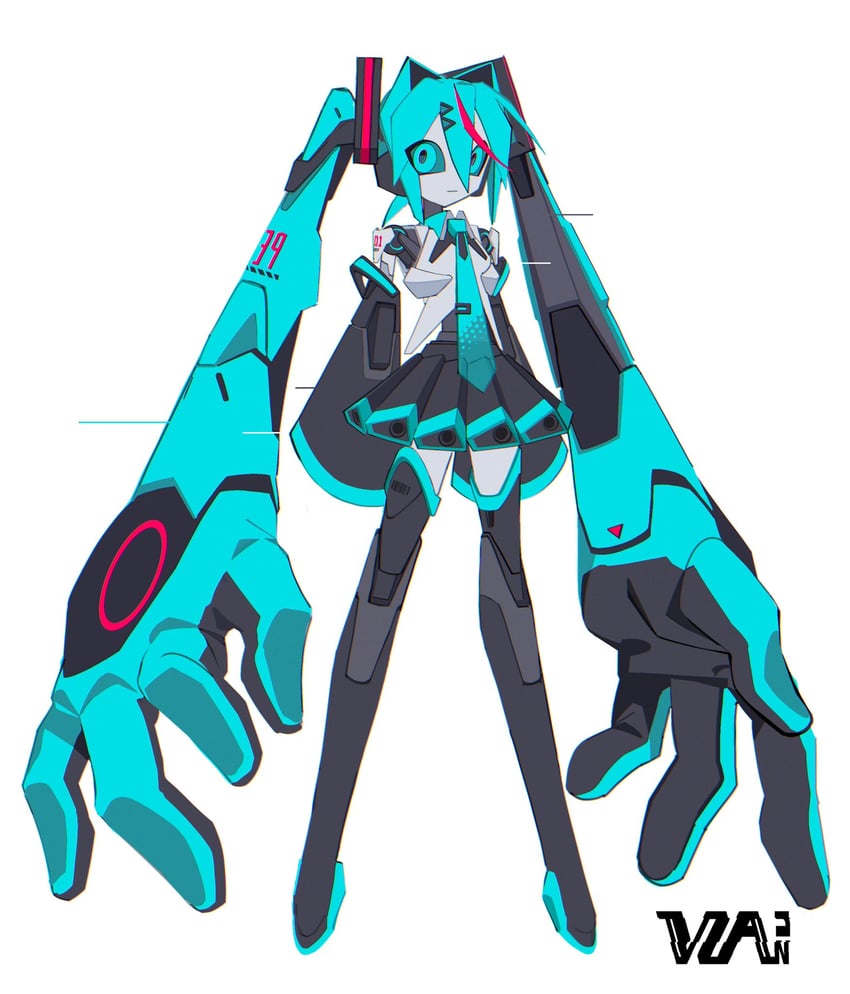hatsune miku (vocaloid) drawn by azu_(yu_de_ta_ya_tu)