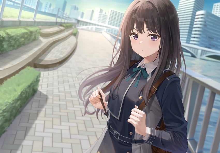 inoue takina (lycoris recoil) drawn by fujizarashi