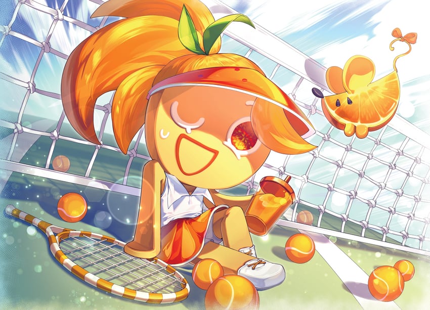 orange cookie and mini orange mouse (cookie run and 2 more) drawn by pikett_iv