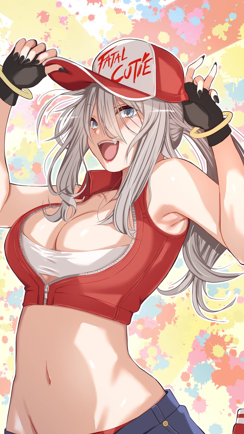 shishiro botan and terry bogard (hololive and 2 more) drawn by sankaku_batsu_maru