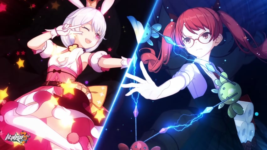 theresa apocalypse and frederica nikola tesla (honkai and 1 more)
