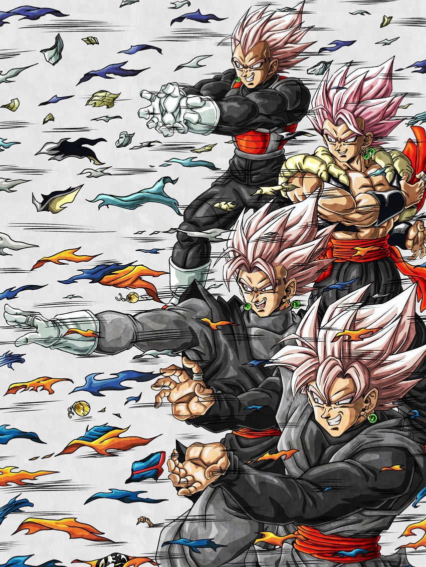son goku, vegeta, gogeta, vegetto, and goku black (dragon ball and 1 more) drawn by hiro_(udkod1ezlyi2flo)