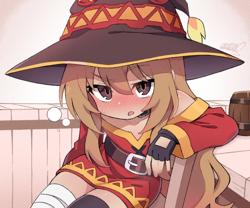 megumin and aisaka taiga (kono subarashii sekai ni shukufuku wo! and 1 more) drawn by koonowen