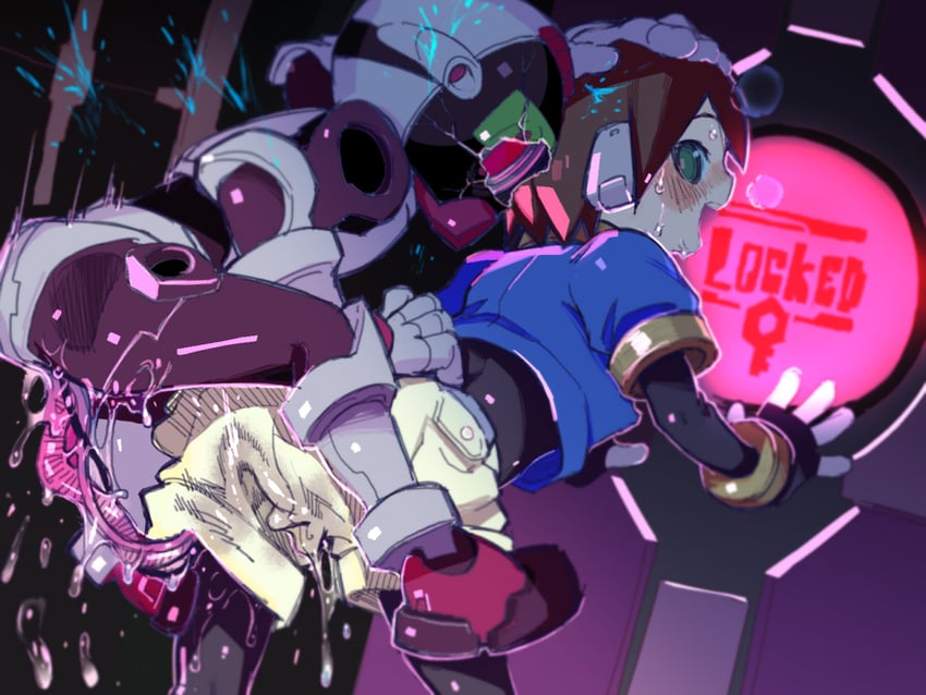 aile and galleon (mega man and 1 more) drawn by 2equal8