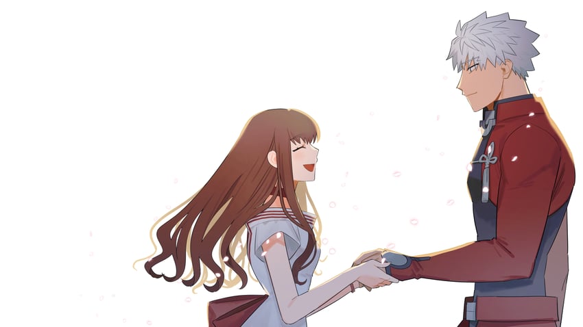 archer and kishinami hakuno (fate and 2 more) drawn by nora_(lyh_b)