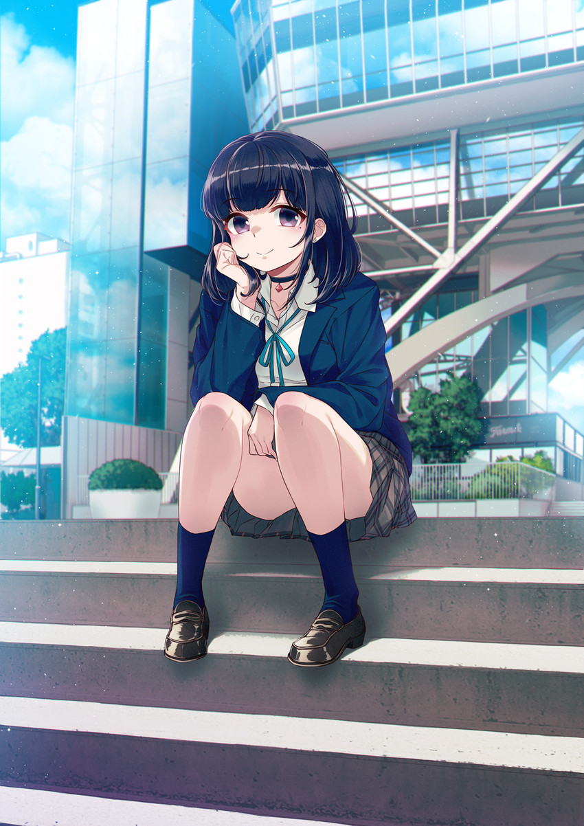 fujimura akari (tada seifuku wo kiteru dake) drawn by 40hara