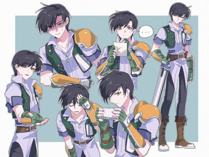 joshua bright (eiyuu densetsu and 1 more) drawn by eien_galaxy_ko