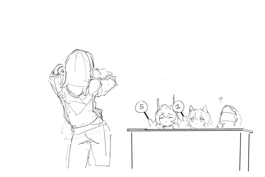 doctor, kal'tsit, theresa, and priestess (arknights) drawn by gandy_(gan3e46)